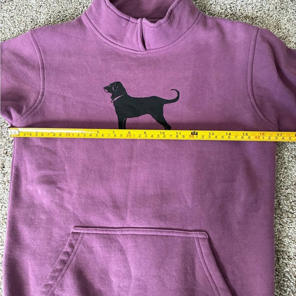 The Black Dog Purple High Neck Pullover Sweatshirt - Picture 10 of 12